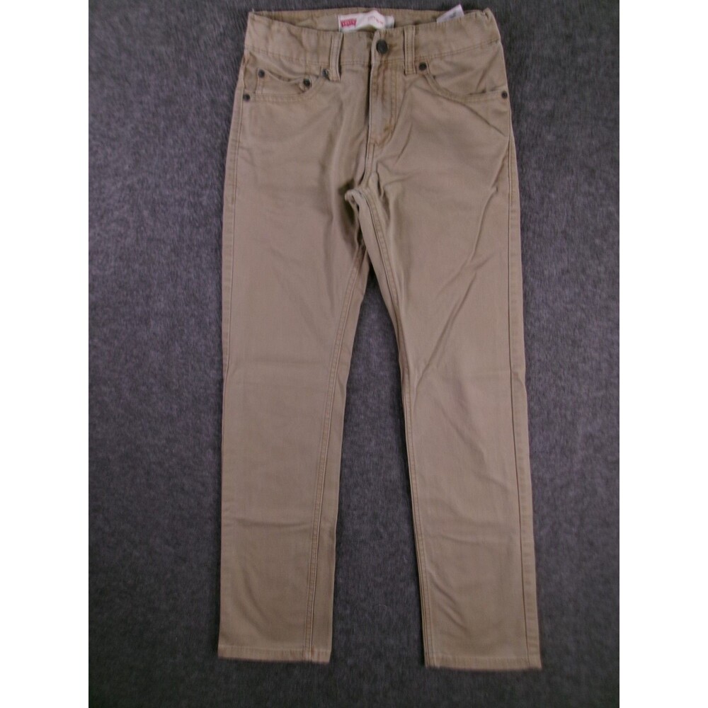 Levis 511 Jean Youth 12 Beige Straight Leg Slim Fit Causal Cotton Blend Pants